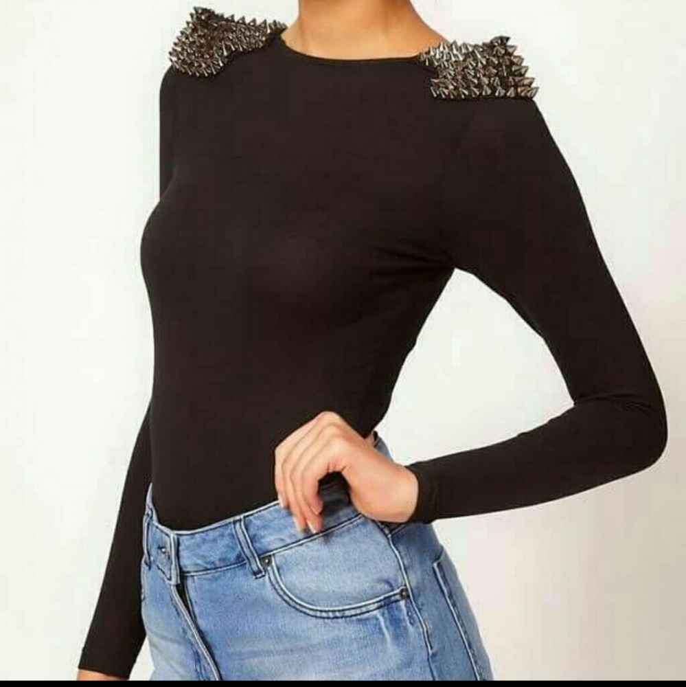 Asos spiked shoulder bodysuit